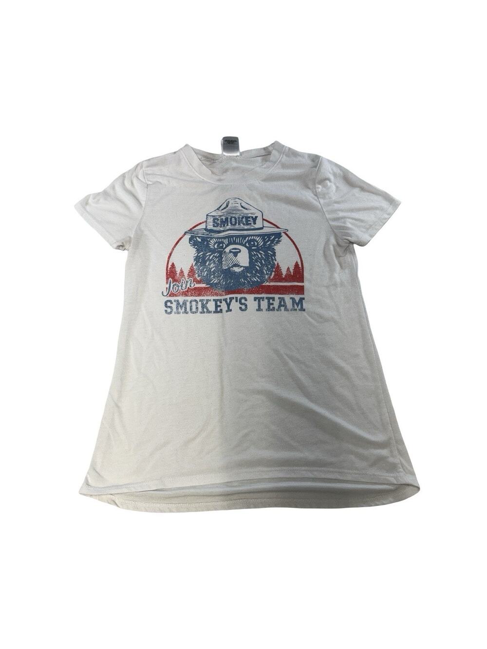Smokey Bear Join Smokey’s Team Graphic T-Shirt Adult Small White Forest Service